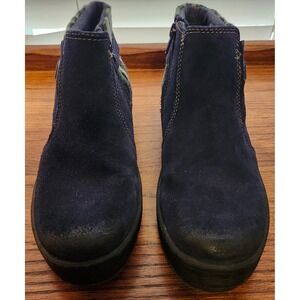 Earth Origins Tate Navy Blue Suede Knit Ankle Boots Womens 6.5 M 2017F Booties